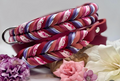 Lanoli Fettlederhalsband "rot rosa" mit Paracord - Silber