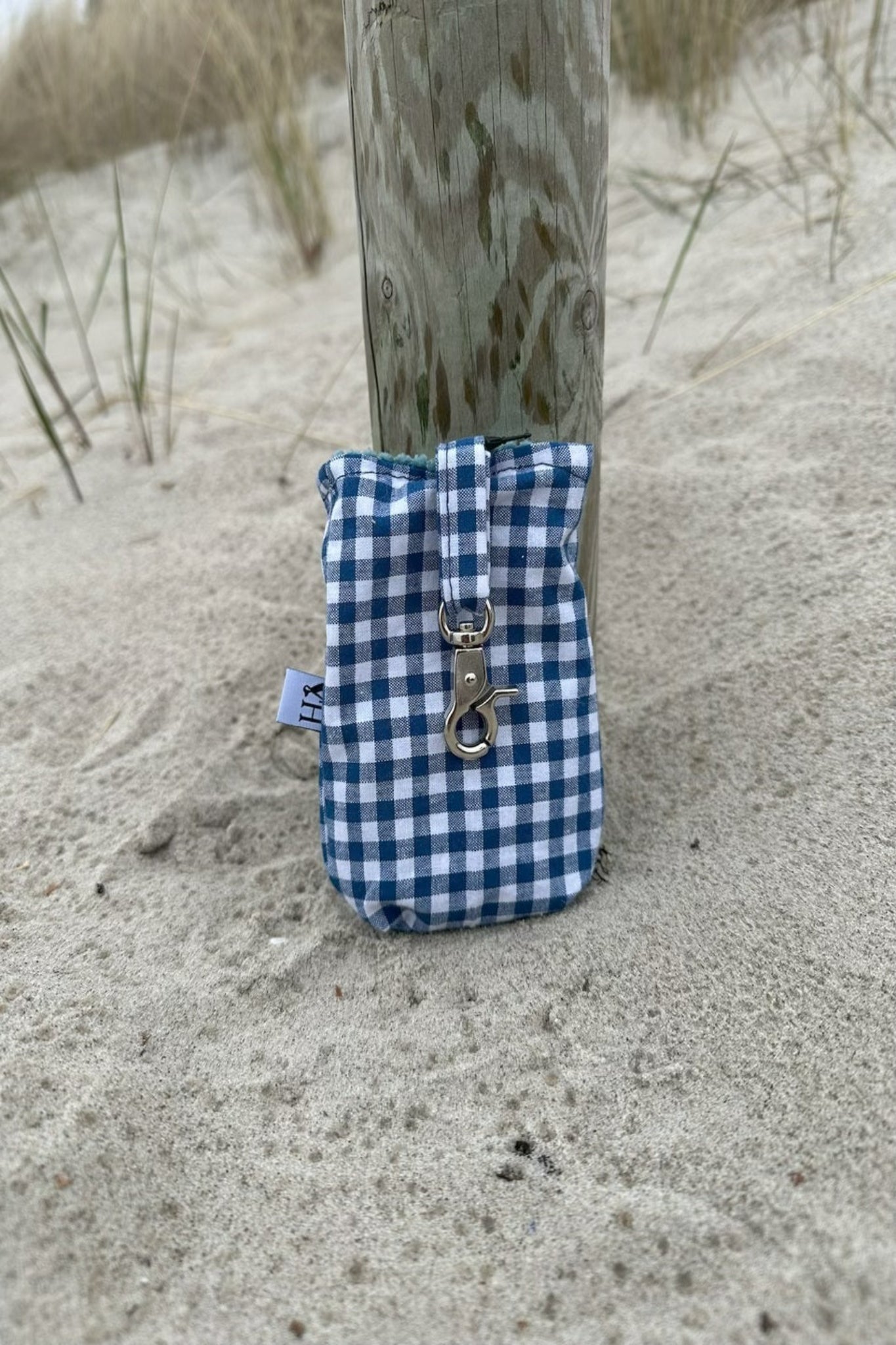 H& kleiner Leckerlibeutel "Karo Blau-weiß"