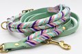 Lanoli Fettlederhalsband "Mintbrise" mit Paracord - gold