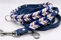 Lanoli Fettlederhalsband "Royal" mit Paracord - Silber